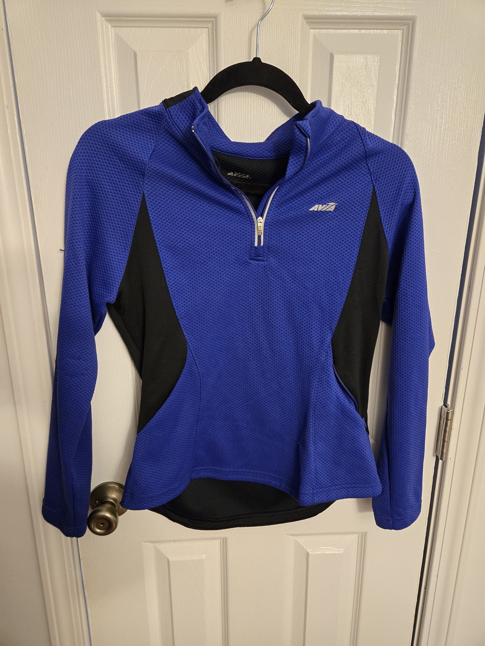 Avia Royal Blue and Black Quarter-Zip Performance Pullover